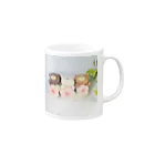 kumamia（くまみあ）のくまの3兄弟（桜） Mug :right side of the handle