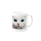 Mystic Blueの猫のMystic Blue Mug :right side of the handle