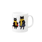 Lapis SHOPの黒猫夫婦のお買い物 Mug :right side of the handle