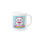 Tomo-Shopのゆるかわキャット Mug :right side of the handle