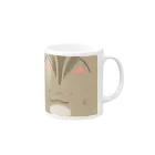 もふもふ堂のしましまにゃんこのにゃグカップ Mug :right side of the handle