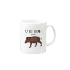 Monta0523のURIBOH Mug :right side of the handle