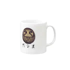 SUKIYAKIの少し怖いダルマTシャツ Mug :right side of the handle