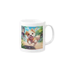 happiness_shopのかわいい子犬が元気いっぱい！ Mug :right side of the handle