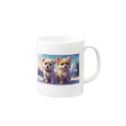 ハミガキマーケットの仁王立ちの犬 Mug :right side of the handle