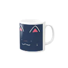 もふもふ堂のかわいい黒猫のにゃグカップ Mug :right side of the handle