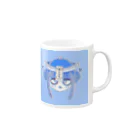 🥚🍏☠︎の末っ子のキョンシーちゃん(blue) Mug :right side of the handle