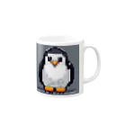 hakusyuuの優しい眼差しペンギン Mug :right side of the handle