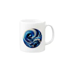 StarColorWaveの【三碧木星】guardian series “Aquarius” Mug :right side of the handle