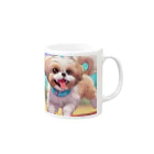 happiness_shopの踊るかわいいシーズー犬 Mug :right side of the handle