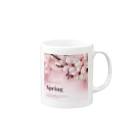 ウエディング♡カップルグッズの桜 Mug :right side of the handle