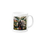 ZenCritters Sanctuaryの妖艶な妖狐 Mug :right side of the handle