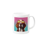 AQUAMETAVERSEのサングラスをかけた、かわいい犬 Marsa 106 Mug :right side of the handle