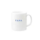 moiのPAPA（ブルー） Mug :right side of the handle