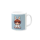 ユサユサしてるキャラクターショップのユサユサしながらそんなめでこっちをみつめないで Mug :right side of the handle