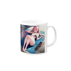 あなたに夢中の黒いビキニの女の子3（桃髪Ｖｅｒ．） Mug :right side of the handle