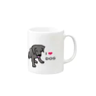 I Love Dog 0467のLab puppy Mug :right side of the handle