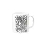 みちむちょARTのペン画の［イ］ Mug :right side of the handle