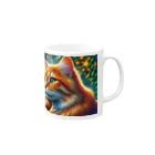 Ama'sのトラ猫Thinking Time Mug :right side of the handle