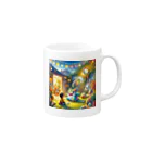 ほっこり絵音舎のふしぎなおともだち Mug :right side of the handle