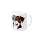 Ama'sのじっと見つめる犬さん Mug :right side of the handle