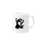 Refresh_Loungeの柴犬のあくび Mug :right side of the handle