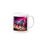 ★動物ショップ・kou2020★の馬4 Mug :right side of the handle