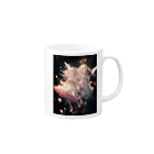 AQUAMETAVERSEのワクワクしながら宇宙の外に旅立つ天使たち アメジスト 2846 Mug :right side of the handle