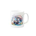 かるるんショップのカメラと傘とうさ耳少女とシリーズ　撮影 Mug :right side of the handle