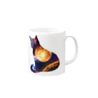 猫との風景の宇宙と猫002 Mug :right side of the handle