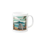 アザラシちゃんの南国を旅するアザラシ Mug :right side of the handle