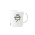 うさやの磔の刑の最中に魚を見つけた猫 Mug :right side of the handle