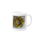 AQUAMETAVERSEのミモザの花をりース　なでしこ1478 Mug :right side of the handle