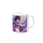 Cat wingsのオリジナルキャラ Mug :right side of the handle