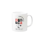 No.30_DesignWorks typographyのDadaism art Typography Design Mug :right side of the handle