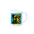 三浦凱のカラフル犬 Mug :right side of the handle