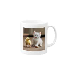 chocomegane0228の子猫とひよこ Mug :right side of the handle