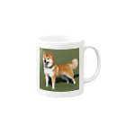 柴犬大好きマンのかわいい柴犬　赤毛 Mug :right side of the handle