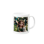 atto_usagiのフェアリーローズうさぎ Mug :right side of the handle