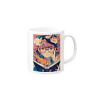 AQUAMETAVERSEの少女と読書週間　なでしこ1478 Mug :right side of the handle