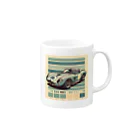 todatodatodaのレトロなスポーツカー Mug :right side of the handle