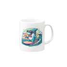 風来のSharkなヤツ Mug :right side of the handle