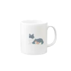 おいしいのぼくたちなかよし【おおかみとねこ】 Mug :right side of the handle