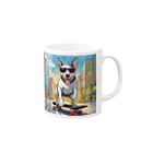 Bull Terrier Paradeの🛹スケーターヴィンセント Mug :right side of the handle