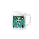 ヘッヘンのお店の【2062】アート Mug :right side of the handle