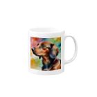 LGBTQ-のレインボーダックス Mug :right side of the handle