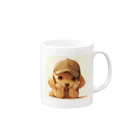 AQUAMETAVERSEのキャプをかぶった可愛い子犬 Marsa 106 Mug :right side of the handle