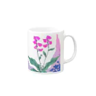 RetrowaveFlowerのRetrowaveFlower-スイートピー- Mug :right side of the handle