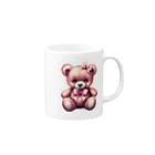 くま好きのおみせ🧸🌷︎のふわふわクマさん Mug :right side of the handle