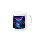 AQUAMETAVERSEの夜空　なでしこ1478 Mug :right side of the handle